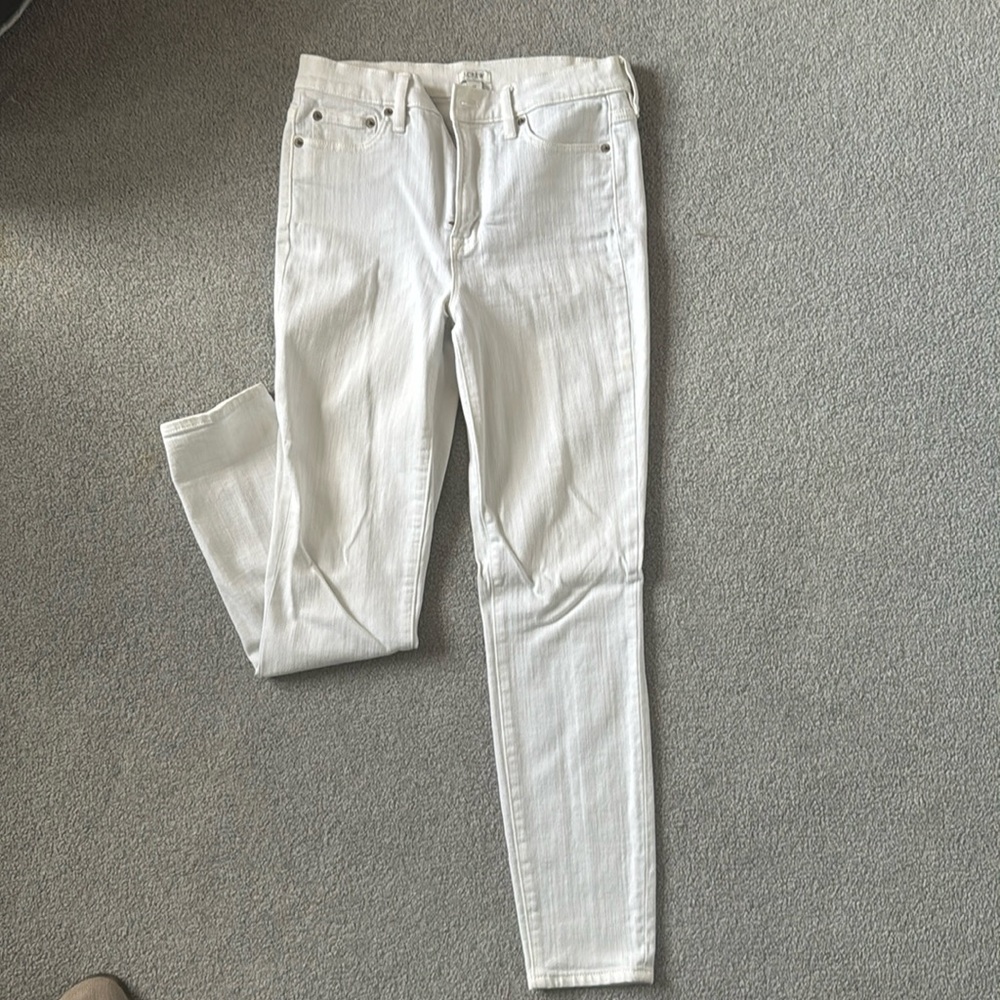 Jcrew white skinny jeans